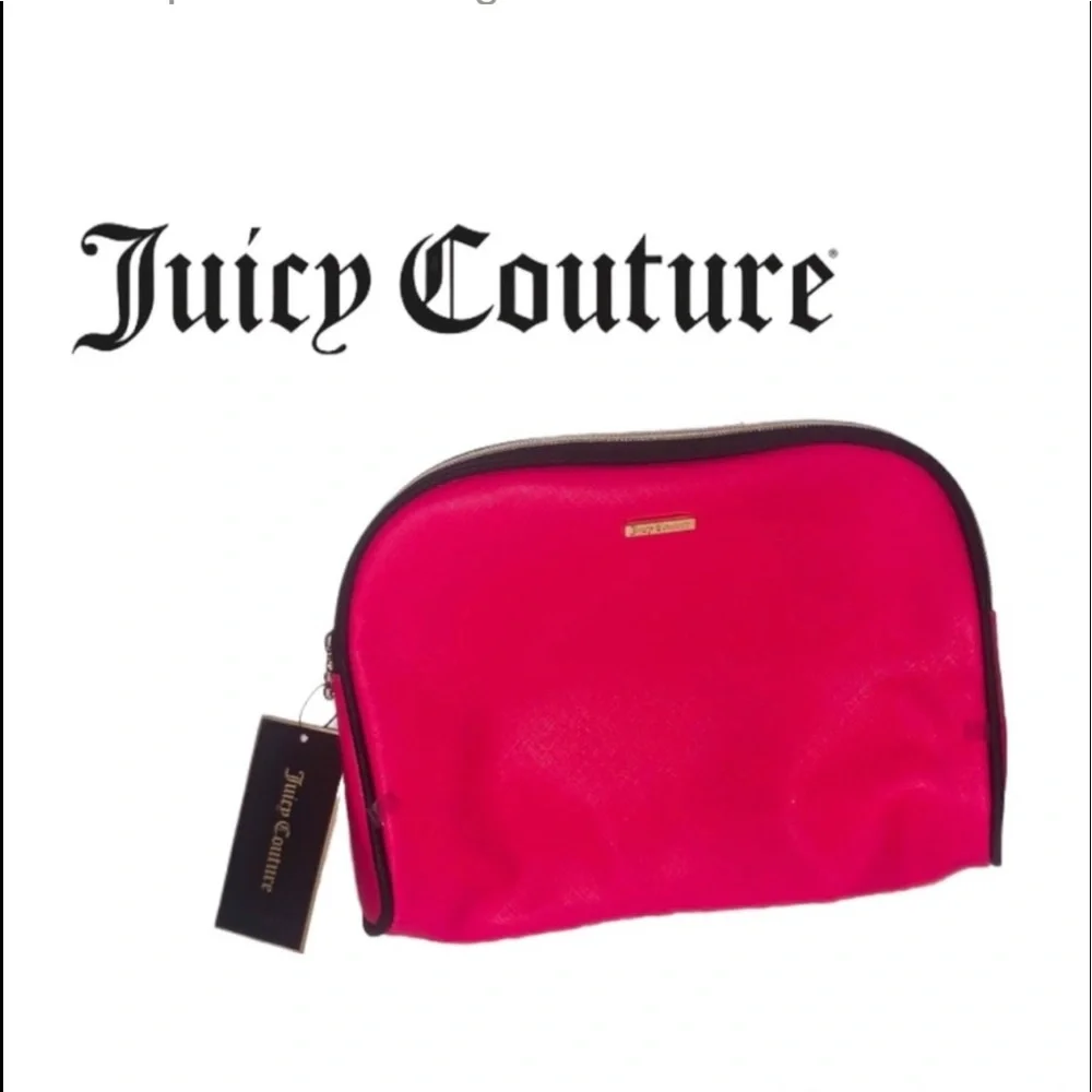 New Juicy Couture Woman’s Simply Stunning Hot Pink & Black Clutch